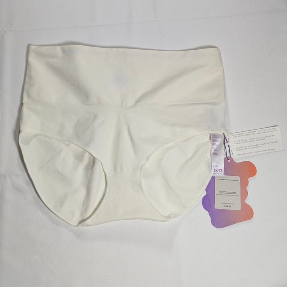 Yitty by Fabletics Seamless Shaping High Waist Brief Cream 3X 4X